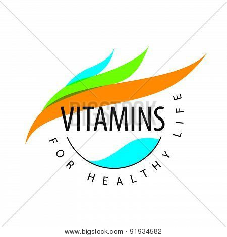 Vector Logo Vitamins Colored Petals