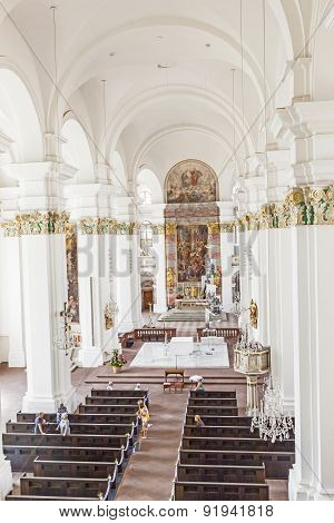 People In Jesuiten Church In Heidelberg