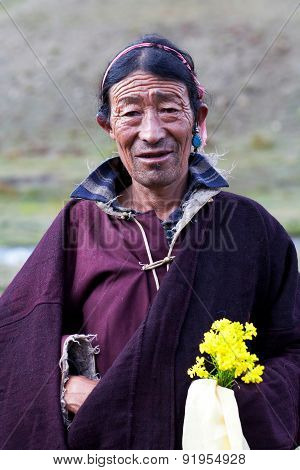 Tibetan nomad in Dolpo, Nepal