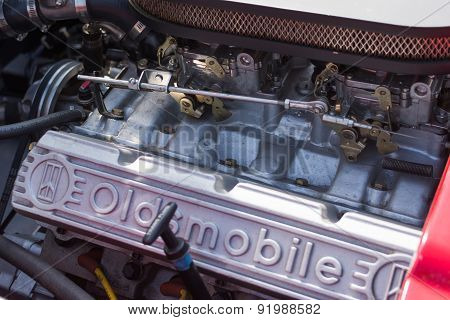 Oldsmobile Engine Car On Display