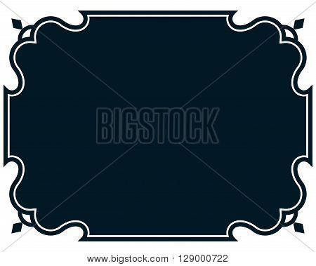 Simple Vector Line Border Frame Isolated Illustration