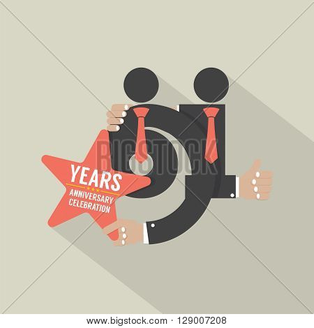 61st Years Anniversary Typography Design Vector Illustration. EPS 10
