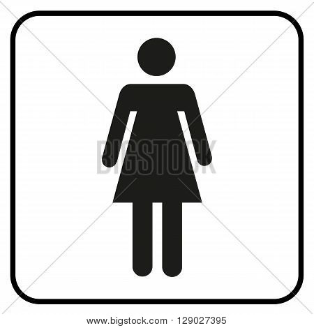 a pictogram of a woman WC Toilet