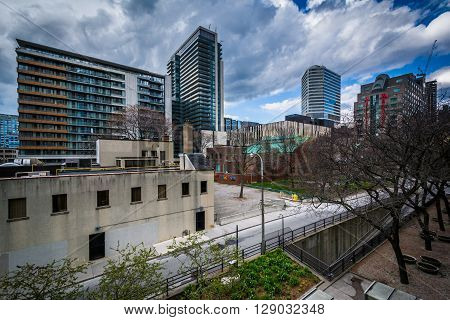 View Of Hagerman Street And Buildings In Downtown Toronto, Ontario.