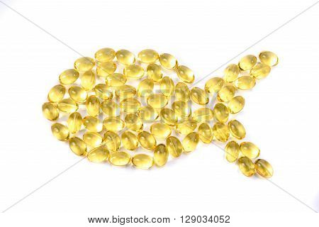 Omega3 Fish Oil Capsules In Fish Shape