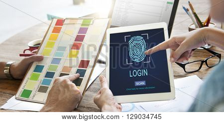 Technology Security Fingerprint Password Concept
