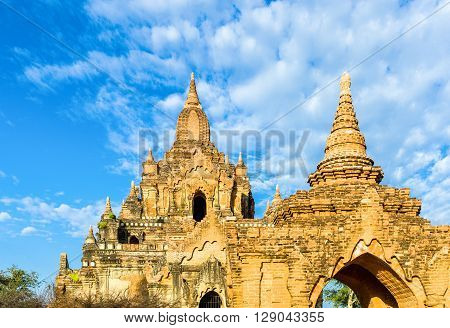 Myanmar Bagan the plain with thousand of 880-year old temple ruins.