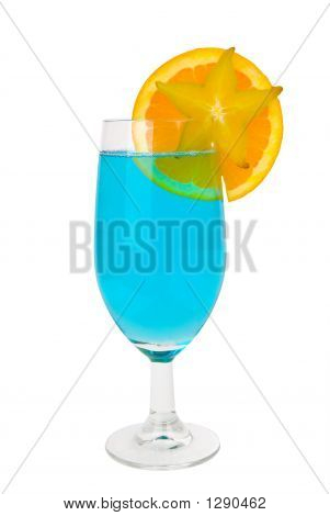 Blå Cocktail med en skrigende frugt