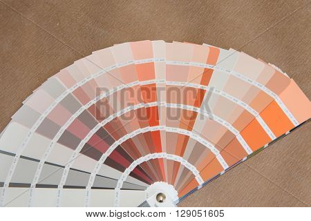 color palette lying on the ground to choose from for renovation