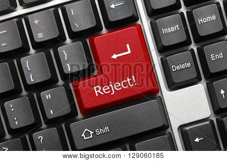Conceptual Keyboard - Reject (red Key)