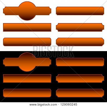 Set Of Metal Signs, Banners.