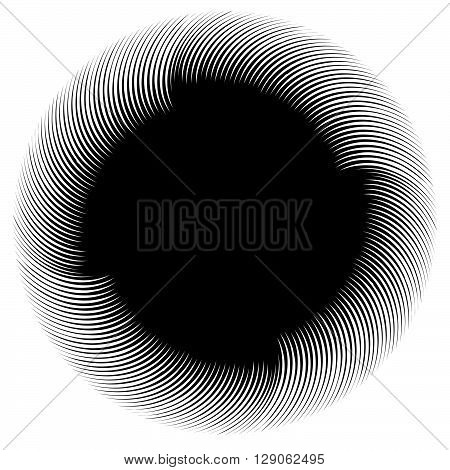 Abstract Monochrome Spirally, Spiral Element.