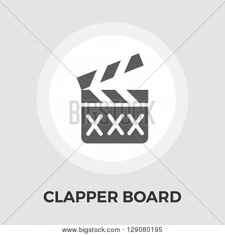 Director clapperboard icon vector. Flat icon isolated on the white background. Editable EPS file. Vector illustration.