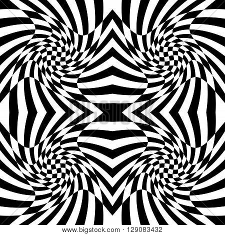Checkered Pattern With Distortion Effect