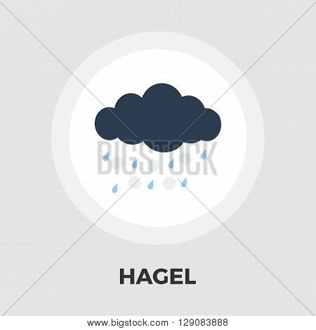 Hagel icon vector. Flat icon isolated on the white background. Editable EPS file. Vector illustration.
