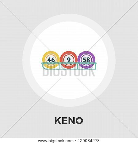 Keno icon vector. Flat icon isolated on the white background. Editable EPS file. Vector illustration.
