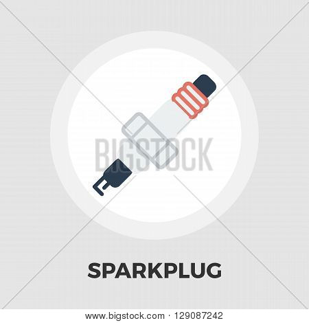 Sparkplug icon vector. Flat icon isolated on the white background. Editable EPS file. Vector illustration.