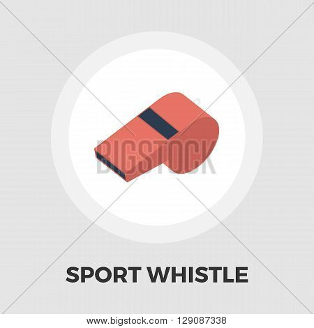 Sports whistle icon vector. Flat icon isolated on the white background. Editable EPS file. Vector illustration.