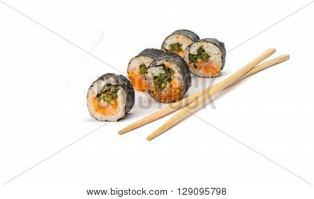sushi isolated on white background, slice, snack,