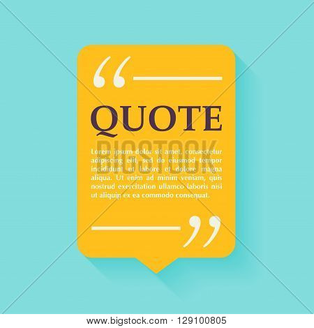 Quote Blank Template. Design Elements, Circle Business Card Template, Paper Sheet, Information, Text