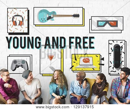 Youth Culture Free Yolo Trendy Teenage Concept