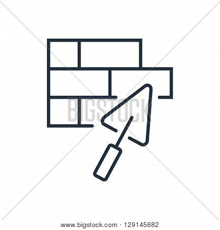 Trowel icon. Vector illustration isolated on white background
