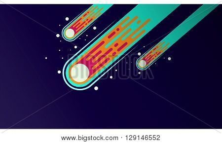 Vector Illustrations in Flat Design space Style