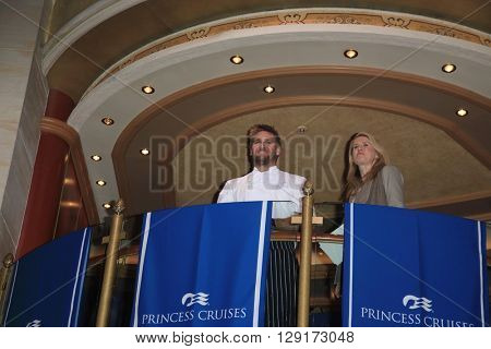 LOS ANGELES - JAN 24:  Curtis Stone, Jan Swartz at the Launch of SHARE Resturant at the Princess Cruise Ruby Princess at the Los Angeles World Cruise Center  on January 24, 2016 in San Pedro, CA