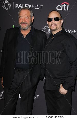 LOS ANGELES - MAR 19:  Dick Wolf, Ice-T at the PaleyFest 2016 - Dick Wolf Salute at the Dolby Theater on March 19, 2016 in Los Angeles, CA