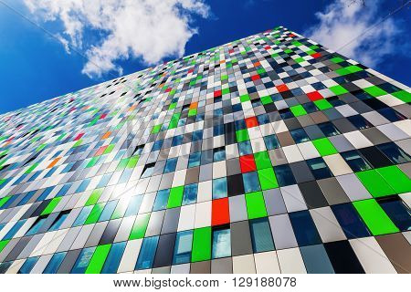 Utrecht Netherlands - April 20 2016: student accommodation building at the university campus. The campus The Uithof is well known for its extraordinary and experimental architecture