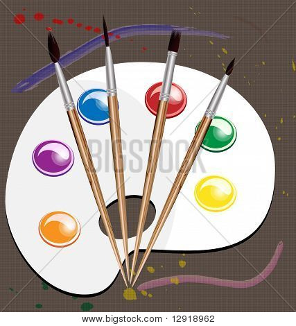 ブラシとペイント