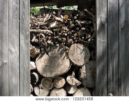 Old Wooden Fence And Wood