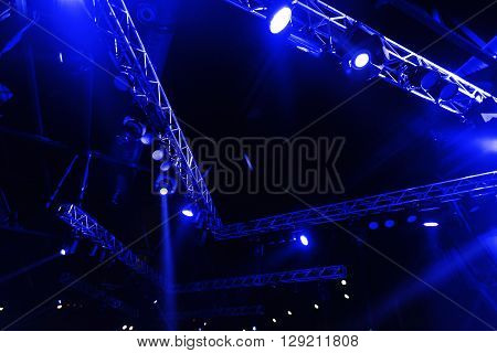 night party rave concert stage with lasers