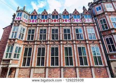 facade of the historical devil house in Arnhem Netherlands that houses a part of the city hall