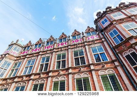 facade of the historical devil house in Arnhem Netherlands that houses a part of the city hall