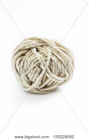 Ball of twine on a white background