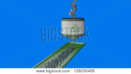 Recycling process for cans, aluminum, metals, smelting