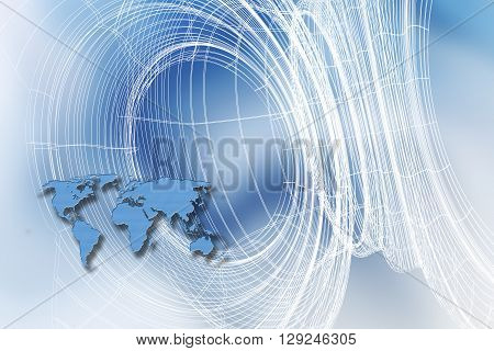 Image of the blue technology background in blue