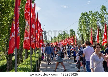 Mass Visits To Local Residents And Visitors Of The Memorial Complex Mamaev Kurgan