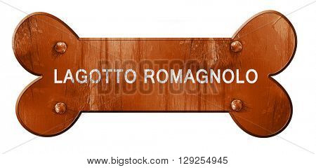Lagotto romagnolo, 3D rendering, rough brown dog bone