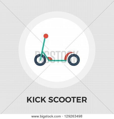 Scooter child icon vector. Flat icon isolated on the white background. Editable EPS file. Vector illustration.