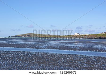 River flowing through Poppit Sands in Wales