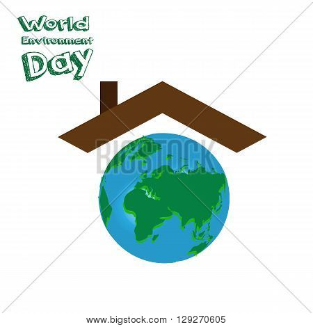 World Environment Day. Earht is our home. Vector illustration