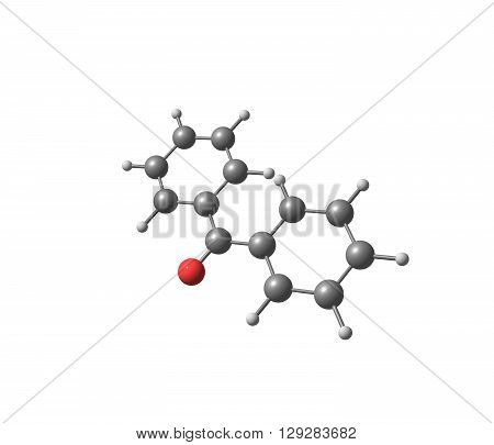Benzophenone is the organic compound. Benzophenone is a widely used building block in organic chemistry being the parent diarylketone. 3d illustration