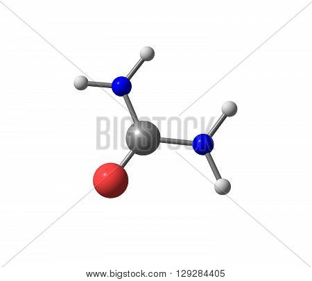 Urea - carbamide -is an organic compound with the chemical formula CONH22. 3d illustration