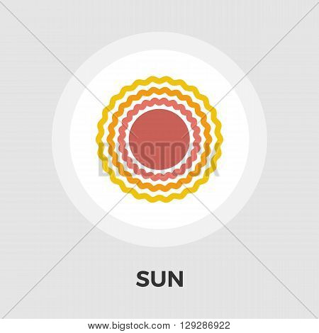 Sun Icon Vector. Flat icon isolated on the white background. Editable EPS file. Vector illustration.