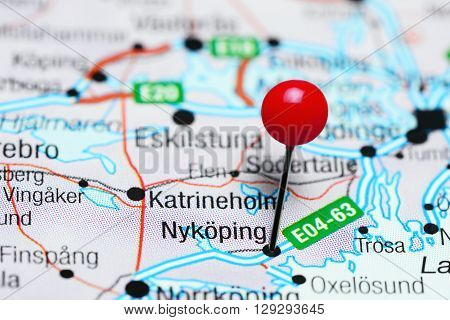 Nykoping pinned on a map of Sweden