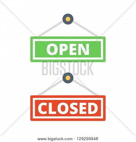 Open Door Sign Closed Vector & Photo (Free Trial) | Bigstock