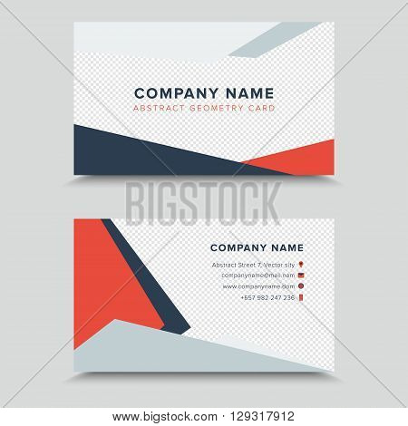 Vector Visit Card. Business Card Template Design.