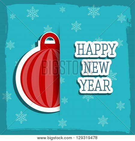 Merry Christmas And Happy New Year Background Tetro Concept. Vec